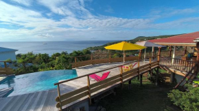 Villa Yékrik-Yékrak - vue exceptionnelle sur la mer des Caraïbes